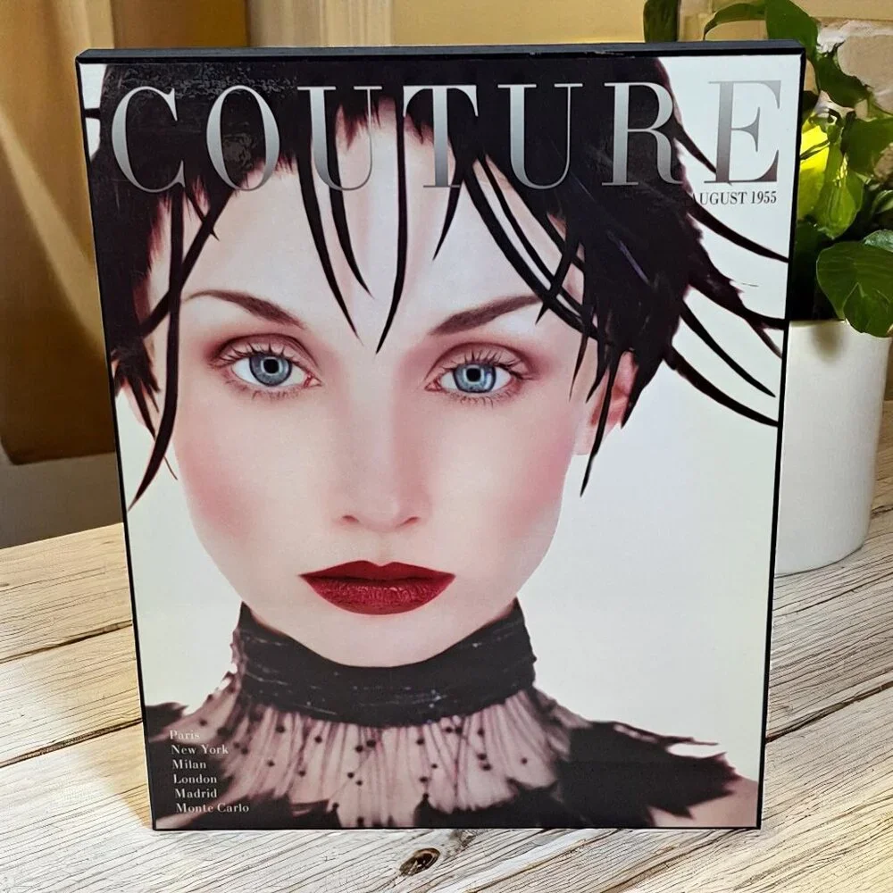 VTG High Fashion Glossy Couture Photo Magazine Print Z Gallerie August 1955 RARE